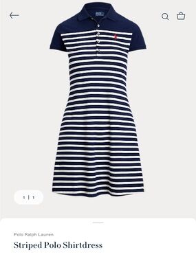 Polo by Ralph Lauren Navy & White Shirtdress